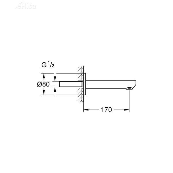 Stenski izliv za kad Eurosmart Cosmopolitan GROHE 13261000

