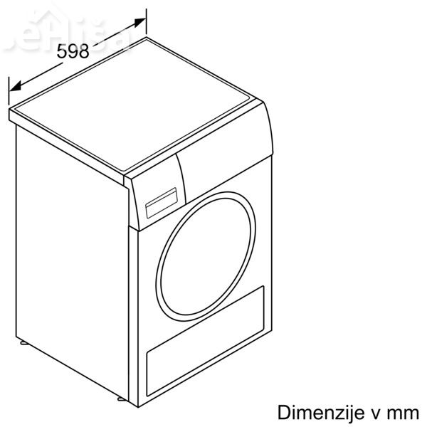 Sušilni stroj s toplotno črpalko 8 kg BOSCH WTH85291BY
