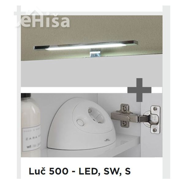 Svetilka LED 500 s stikalom in vtičnico za toaletno omarico TOL Lana KOLPA-SAN 300290

