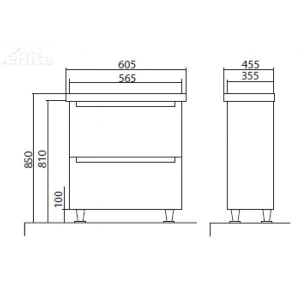 Talna omarica z umivalnikom Headway 60 cm bela AQUA RODOS HEA60T
