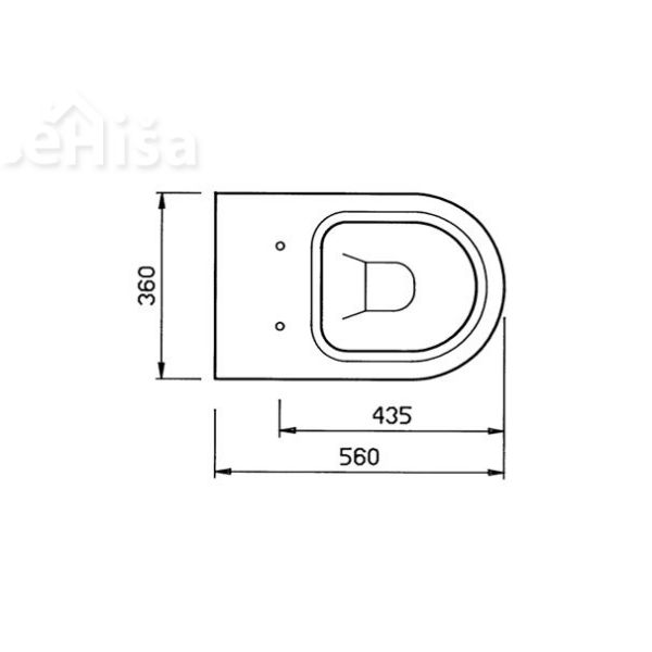 Talna WC školjka CLODIA CERAMICA DOLOMITE J2546
