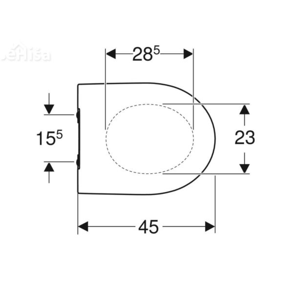 Tanka hitrosnemljiva WC deska s počasnim zapiranjem ICON GEBERIT 500.835.01.1
