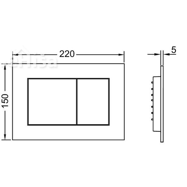 Tipka za dvokoličinsko splakovanje Now krom-mat TECE 9240402
