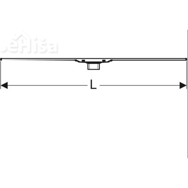 Tuš kanaleta CleanLine20 prilagodljiva 30-130 cm ščetkano nerjavno jeklo-poliran rob GEBERIT 154.451.KS.1

