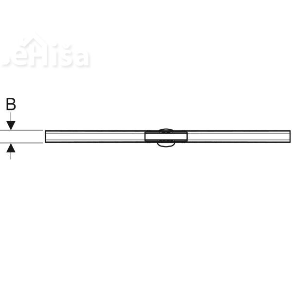 Tuš kanaleta CleanLine80 30-90 cm ščetkano nerjavno jeklo GEBERIT 154.440.KS.1
