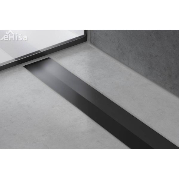 Tuš kanaleta RainDrain Flex 120 cm z možnostjo rezanja črna mat HANGROHE 56047670
