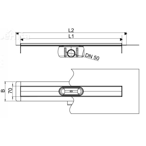 Tuš kanaleta ShowerDrain C 985 mm ACO 9010.85.23
