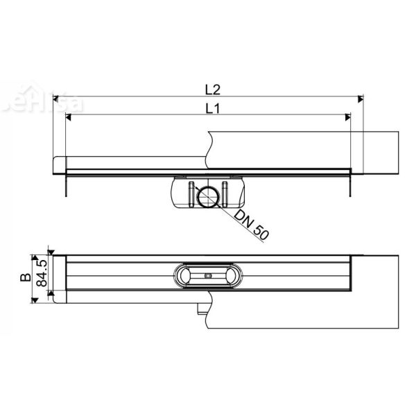 Tuš kanaleta ShowerDrain C obstenska montaža 1185 mm ACO 9010.85.34
