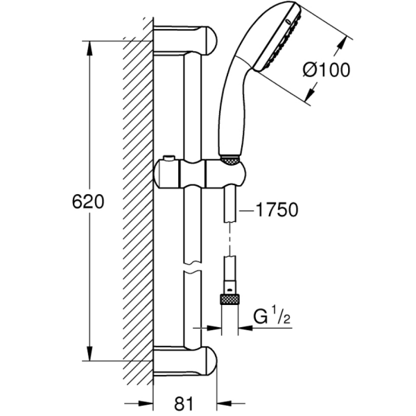 Tuš komplet New Tempesta 100 GROHE 27598001
