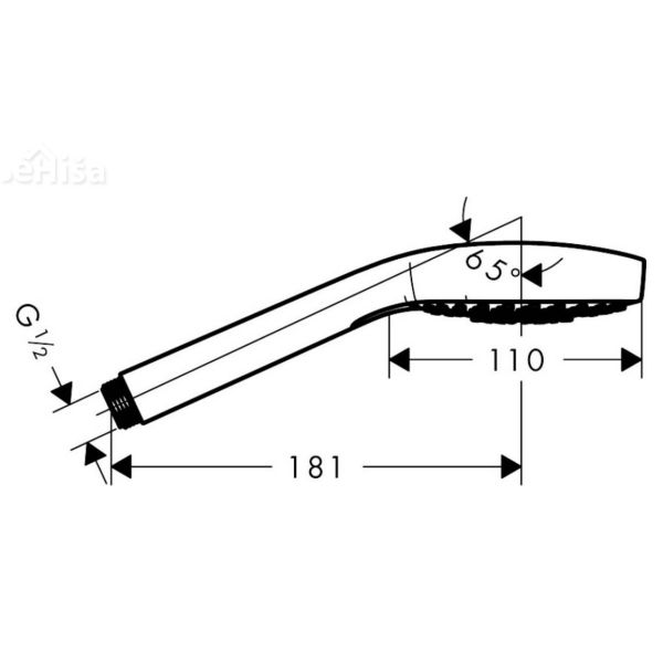 Tuš ročka Croma Select E Ecosmart bela-krom HANSGROHE 26813400
