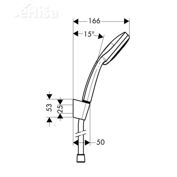 Tuš ročka Raindance Croma 100 s tuš cevjo 160 cm krom HANSGROHE 27595000
