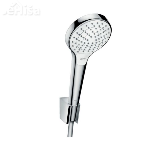 Tuš ročka Raindance Croma Select S s tuš cevjo 125 cm bela-krom HANSGROHE 26421400
