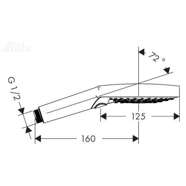 Tuš ročka Raindance Select S krom HANSGROHE 26530000
