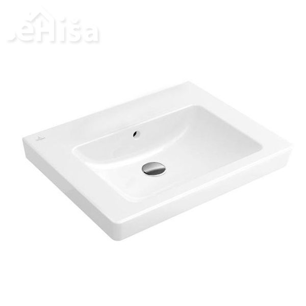 Umivalnik brez luknje 60x47 cm SUBWAY 2.0 white alpin VILLEROY & BOCH
