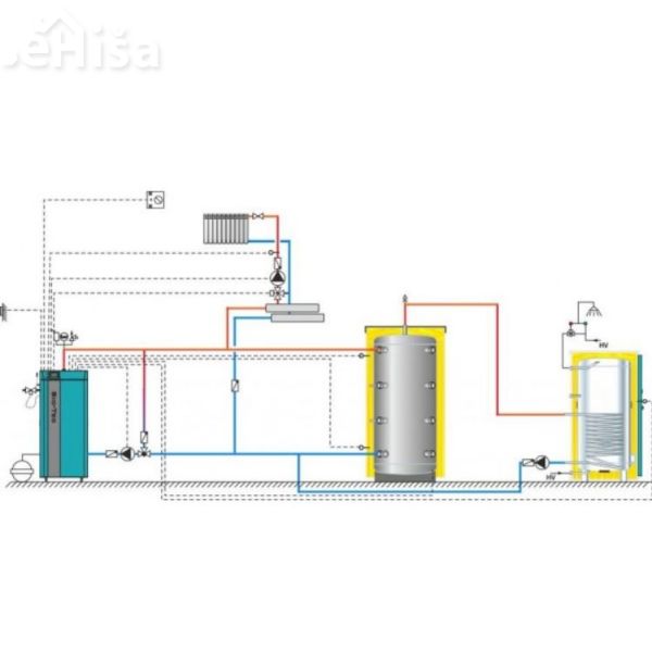 Uplinjevalni kotel na polena BioTec-L 45 kW CENTROMETAL
