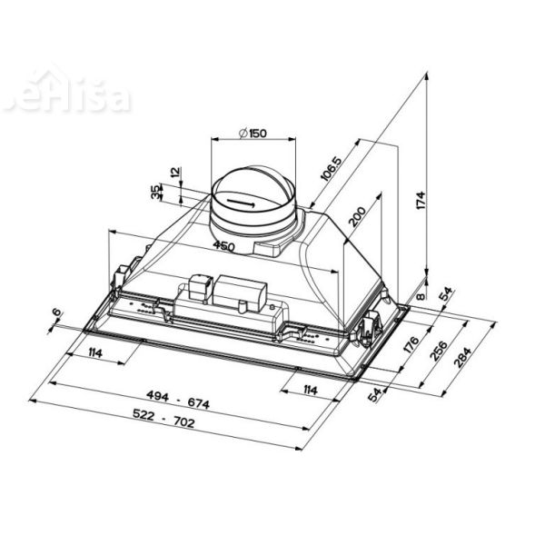 Vgradna kuhinjska napa INKA SMART C LG A52 FABER 7612985764223
