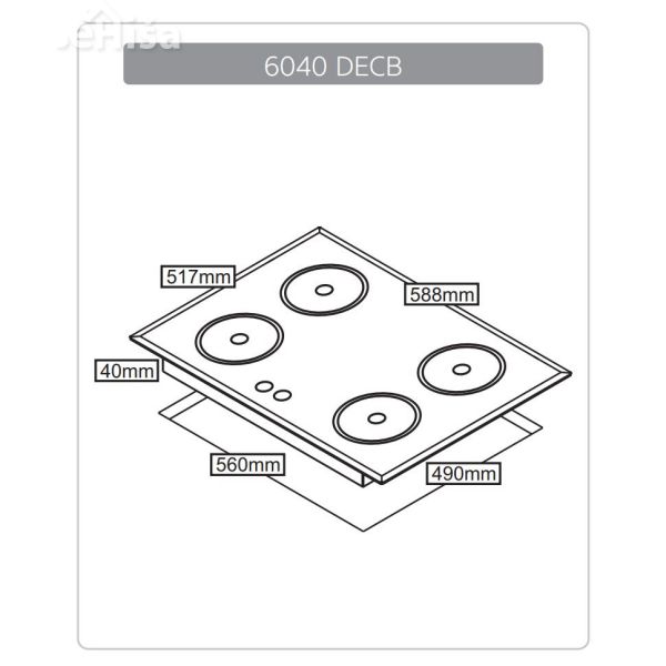 Vgradna steklokeramična plošča SIMFER H6040 DECB
