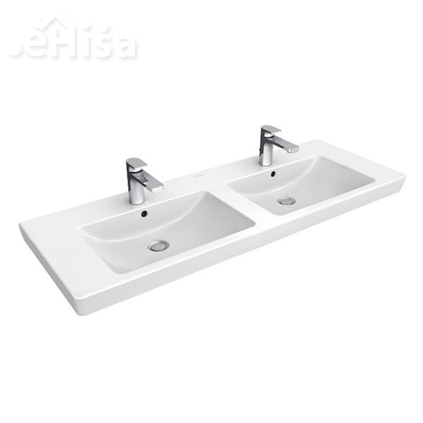 Vgradni dvojni umivalnik SUBWAY 2.0 VANITY 130x47 cm white alpin VILLEROY & BOCH
