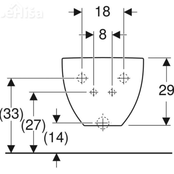 Viseči bide Acanto GEBERIT 500.601.01.2
