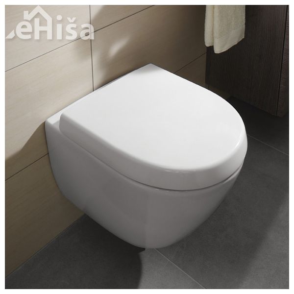 WC deska z mehkim zapiranjem SUBWAY 2.0 COMPACT VILLEROY & BOCH 9M69S101
