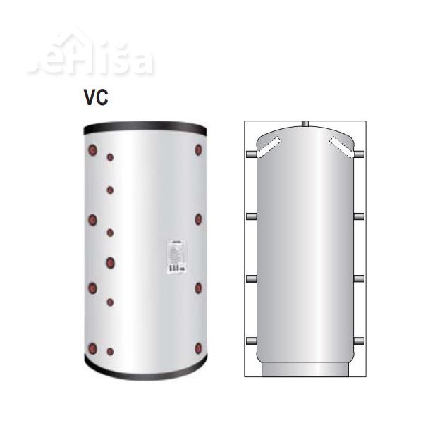 Zalogovnik ogrevalne vode brez izolacije VC 1250L 900 2201/2439 CORDIVARI
