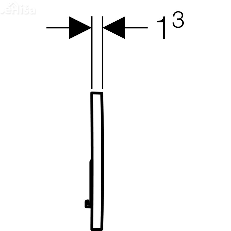 Aktivirna tipka za dvokoličinsko splakovanje Sigma01 črna RAL 9005 GEBERIT 115.770.DW.5
