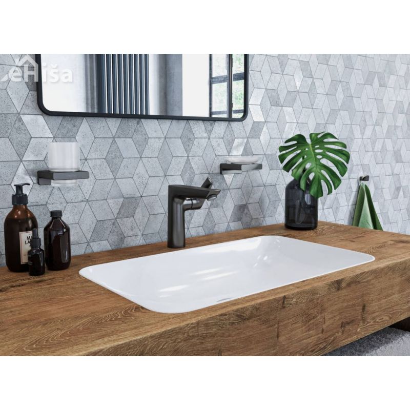 Armatura za umivalnik Talis E črna mat HANSGROHE 71754670
