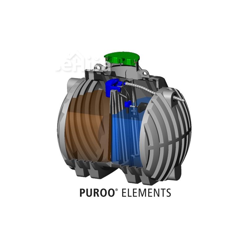 Biološka čistilna naprava PUROO Elements 2-5 oseb PE-SBR ECO ZAGOŽEN
