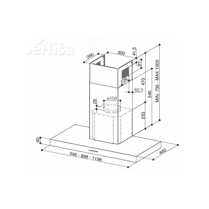 Dekorativna kuhinjska napa STILO SMART X A120 FABER 7612985838733
