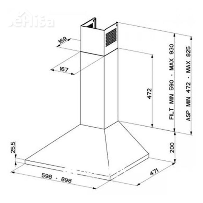 Dekorativna kuhinjska napa VALUE PB WH A60 FABER 7612985612890
