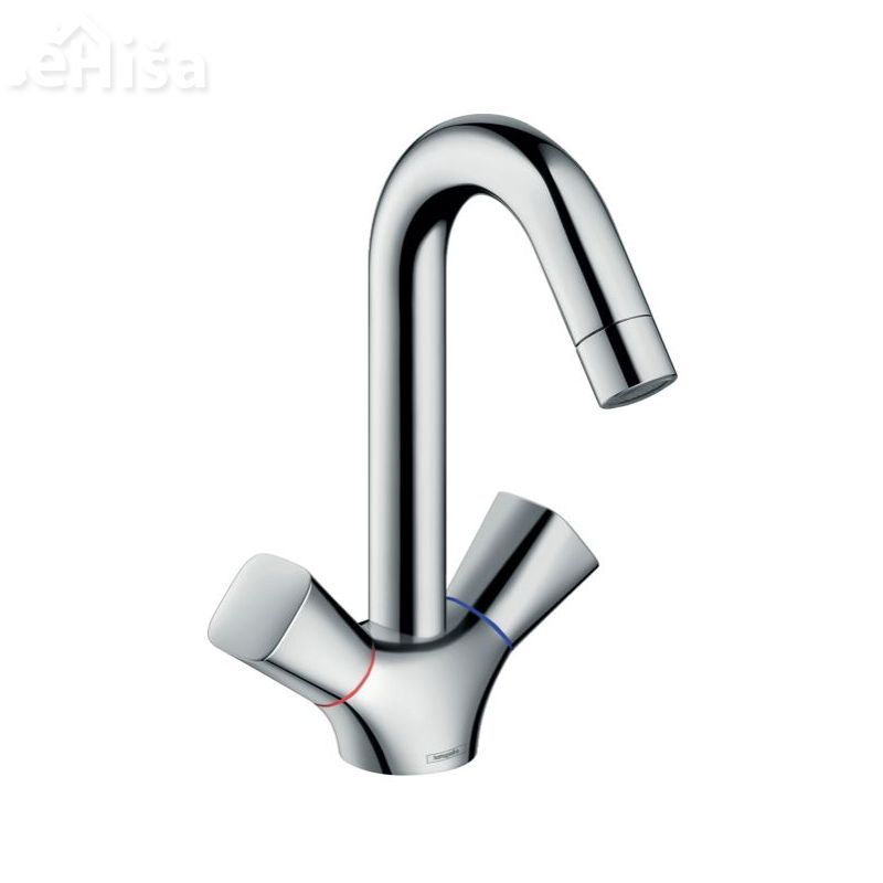 Dvoročna umivalniška armatura Logis150 brez zgornjega dela sifona krom HANSGROHE 71221000
