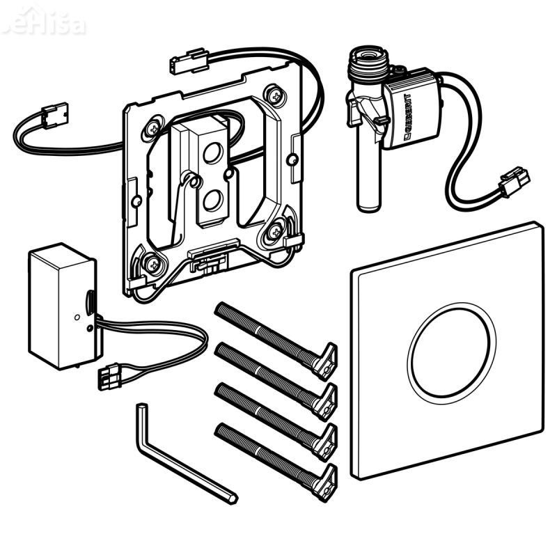 Elektronika za splakovanje pisoarjev HyTronic IR tip01 alpsko bela 230V GEBERIT 116.021.11.5
