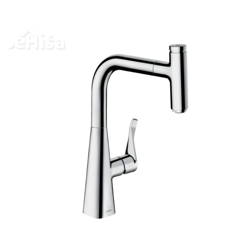 Enoročna izvlečna kuhinjska armatura Metris 240 krom HANSGROHE 14857000
