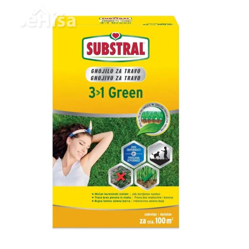 Green gnojilo 3v1 za travo 2 kg SUBSTRAL
