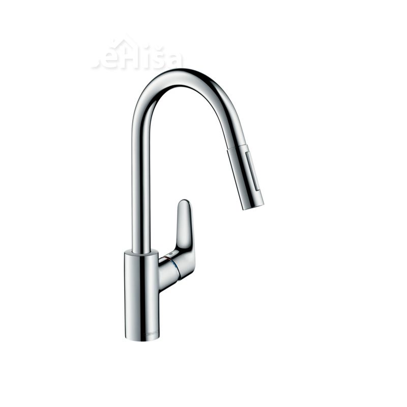 Izvlečna enoročna kuhinjska armatura Focus 240 krom HANSGROHE 31815000
