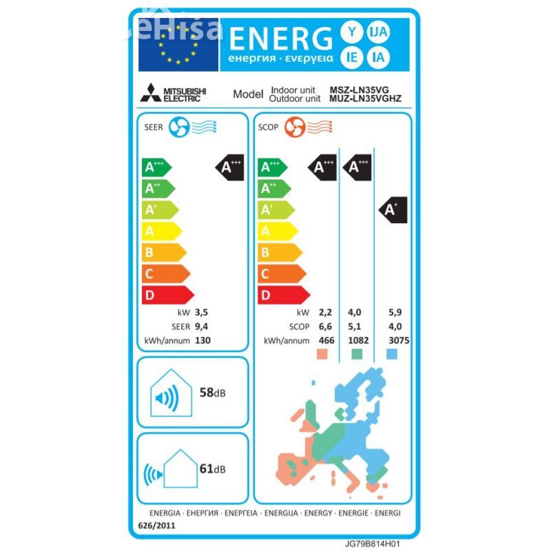 Klimatska naprava serije MSZ-LN Luxury 3,5 kW rubinasto rdeča MITSUBISHI MSZ-LN35VGHZ_R
