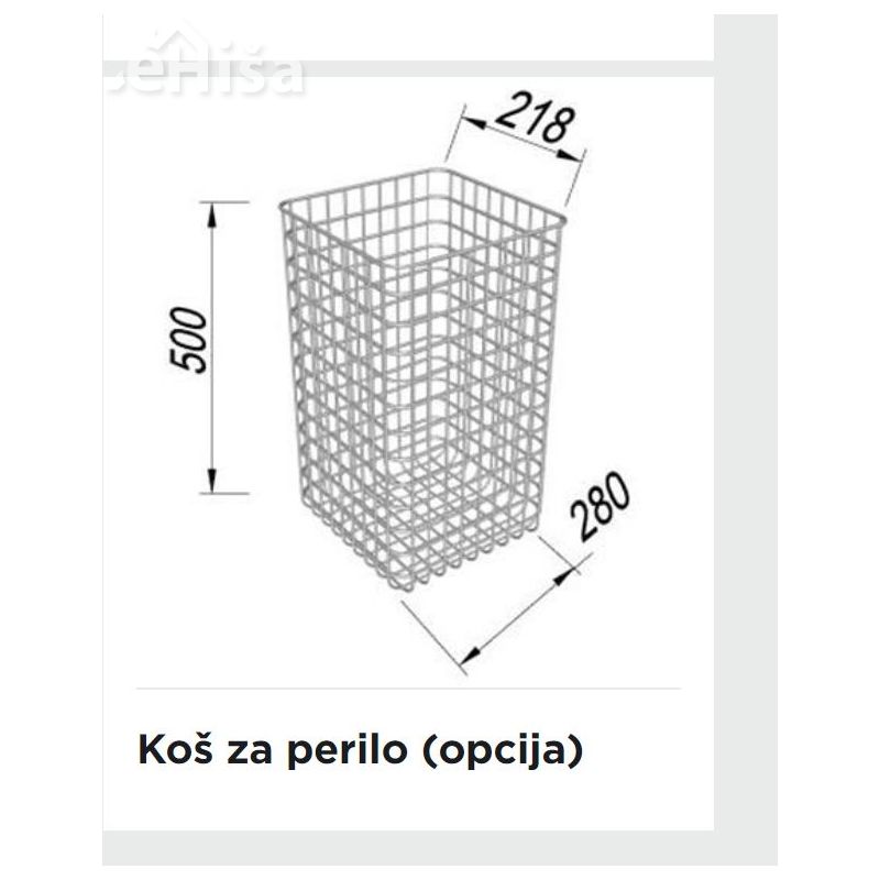 Koš za perilo za omarice širine 35 cm KOLPA-SAN 944270