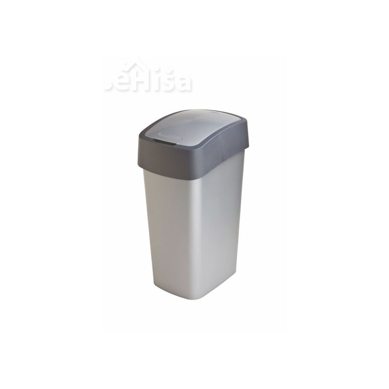 Koš za smeti FLIPBIN 50 L antracit-srebrna CURVER 2172-686
