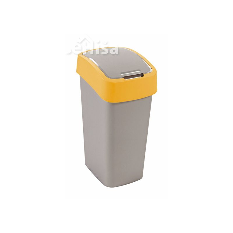 Koš za smeti FLIPBIN 50 L rumeno-srebrna CURVER 2172-535
