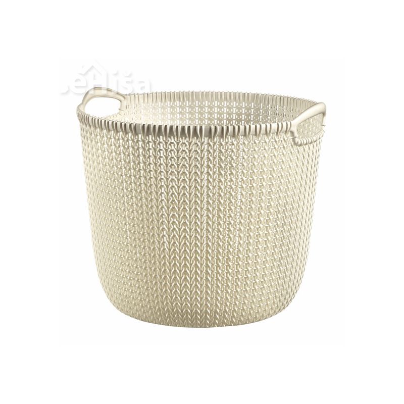 Košara za perilo okrogla 30 L KNIT bela CURVER 3673-X64
