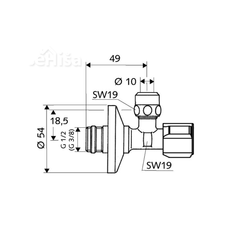 Kotni ventil z ASAG SCHELL 054280699
