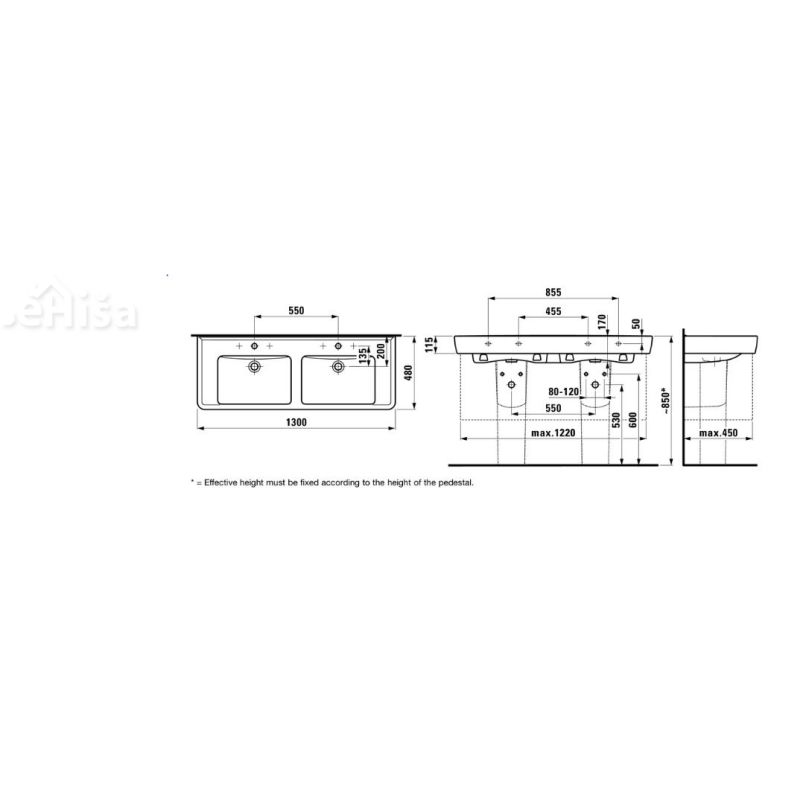 Nadpultni umivalnik PRO LAUFEN 814967
