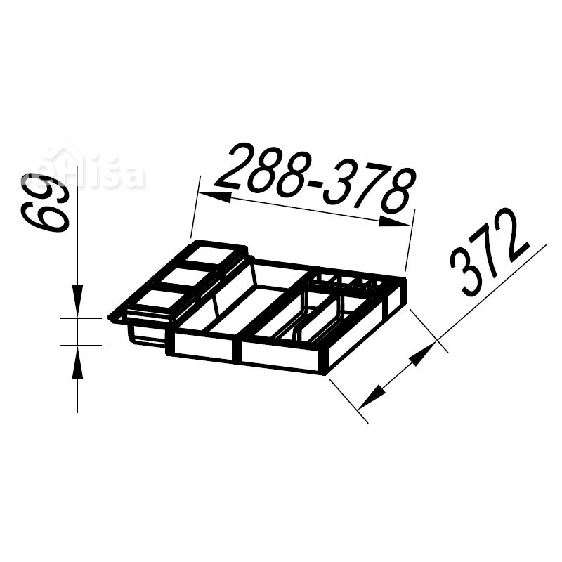 Organizator predala za zgornji predal ZG.400 Oxana KOLPA-SAN
