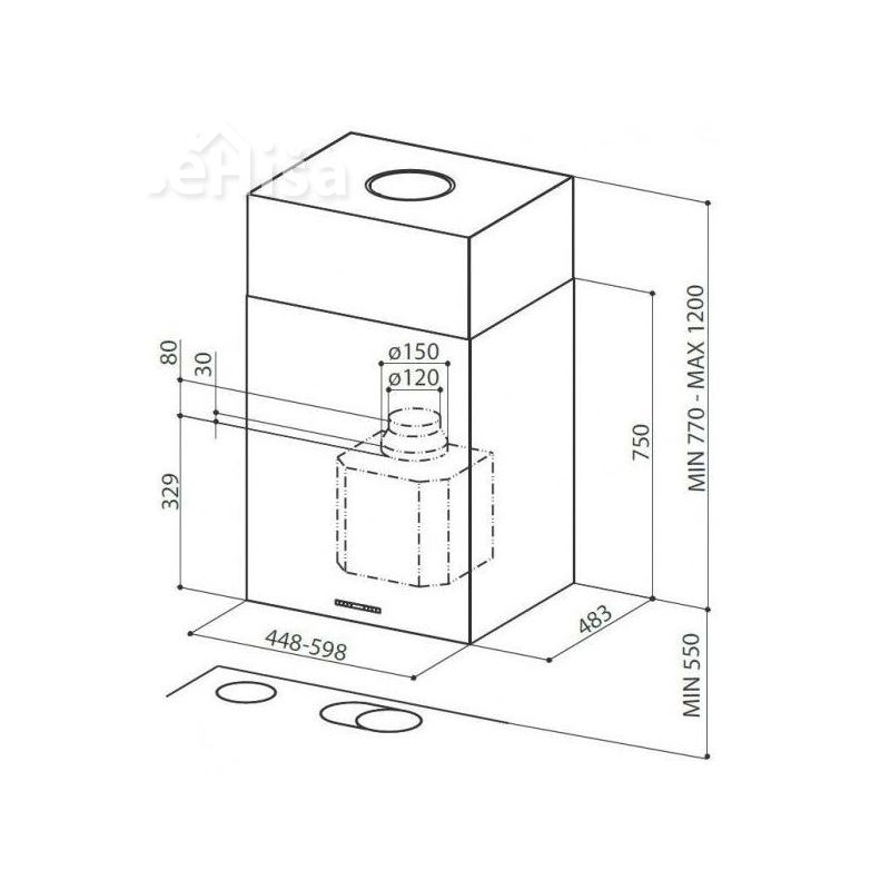 Otočna kuhinjska napa CUBIA ISOLA PLUS EV8 X A45 FABER 7612985133685
