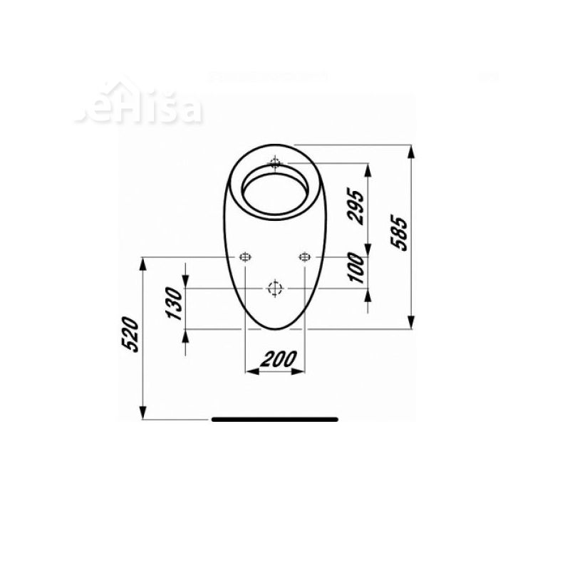 Ovalni pisoar Alessi one LAUFEN 840975
