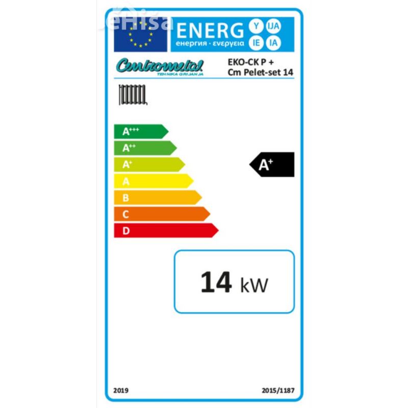 Peletni kotel EKO CK P   Cm Pelet set 14 CENTROMETAL 14 kW
