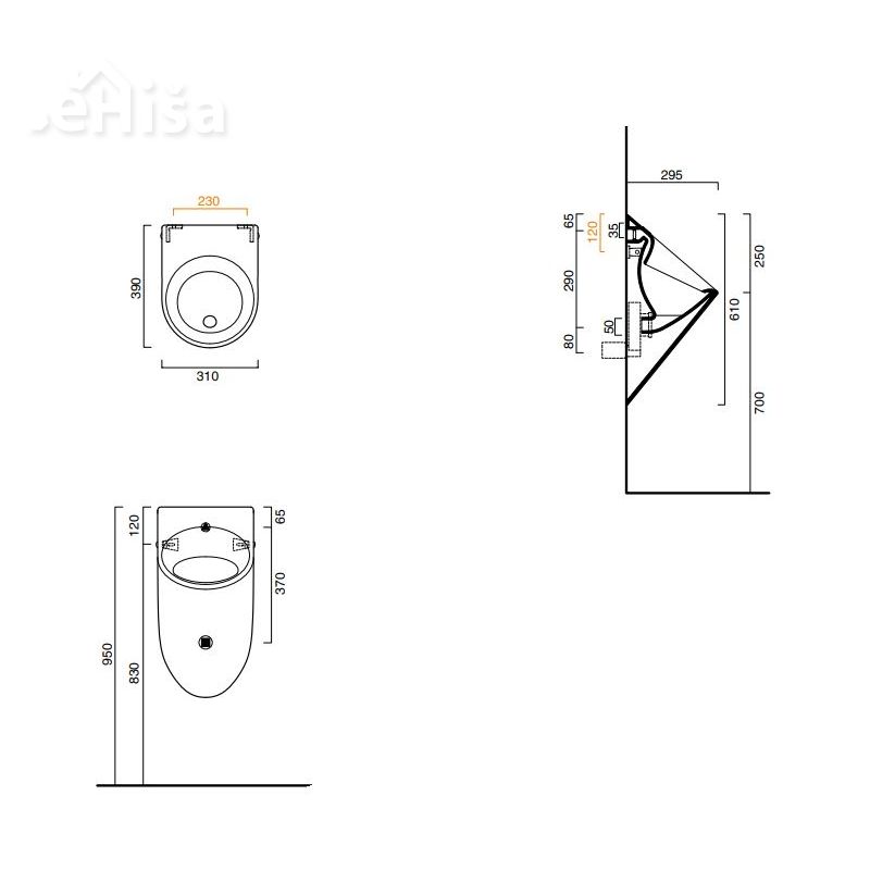 Pisoar Big Boy 31x39 CATALANO 1BIGBOY00
