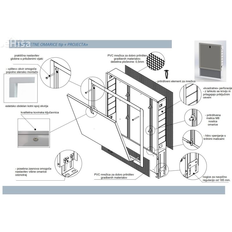 Podometna omarica AKI THERM Projecta 1000×630×110 - 10,11,12 vej GIACOMINI
