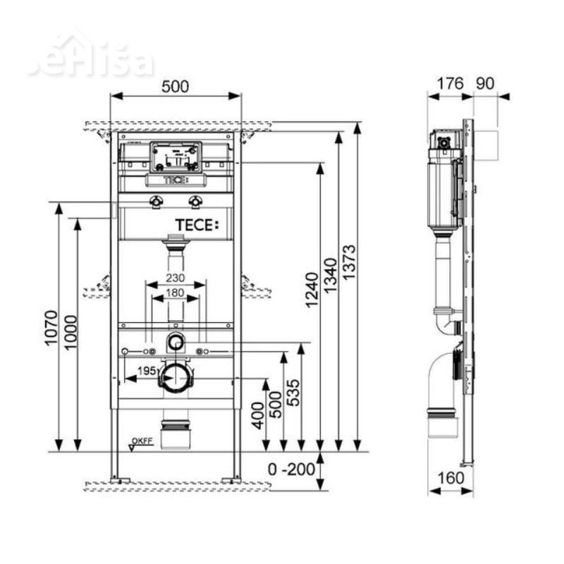 Podometni modul za trokadero TECE 9300066
