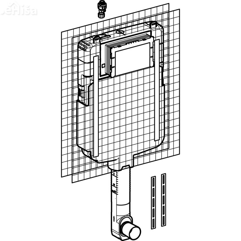 Podometni splakovalnik za talno WC školjko Sigma 8 cm tipke Sigma GEBERIT 109.791.00.1
